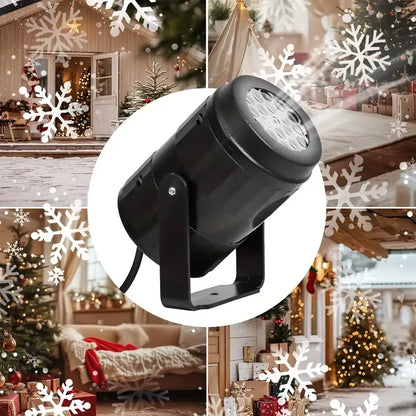 Snowflake Projector Lights Christmas Decoration Outdoor/Indoor USB Rotating Snowflake Ambient Light for Festive Party Xmas Decor